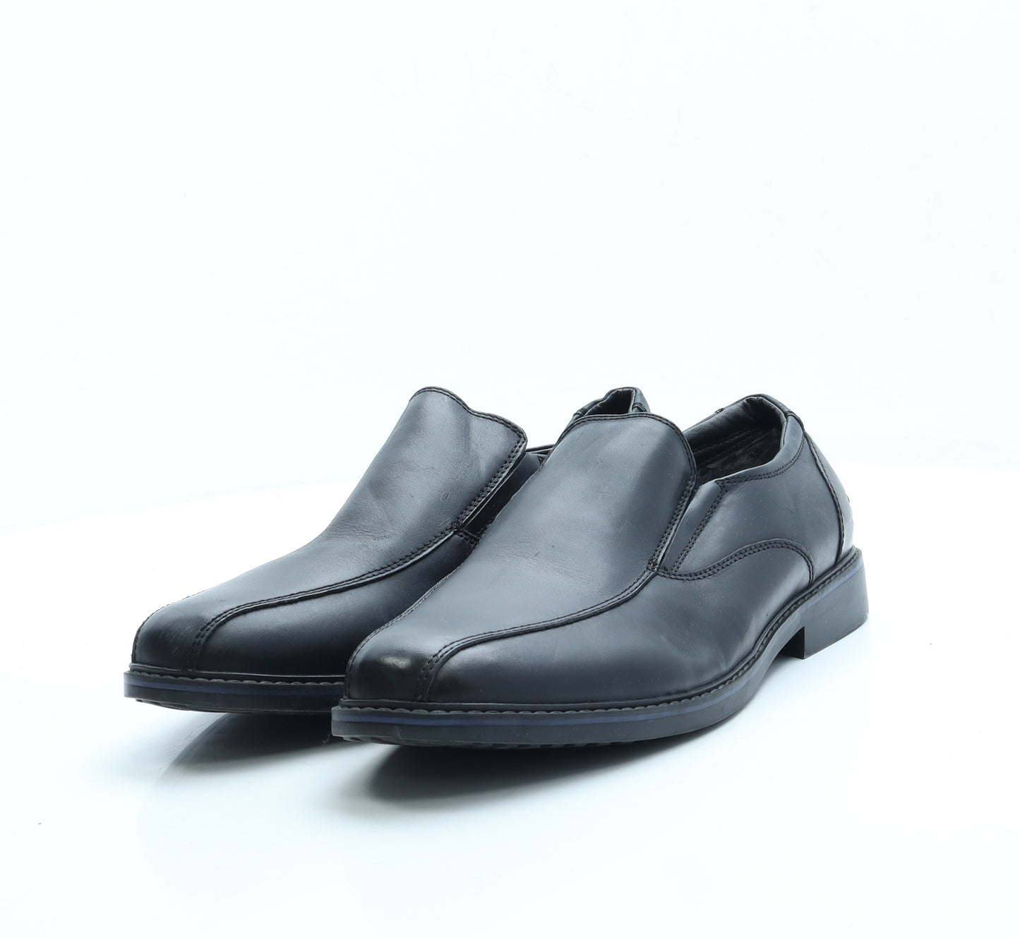 Skechers Mens Black Leather Loafer Casual UK 9 43