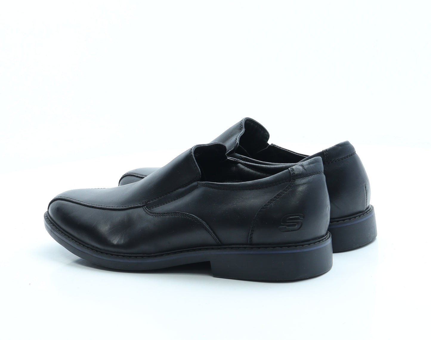 Skechers Mens Black Leather Loafer Casual UK 9 43
