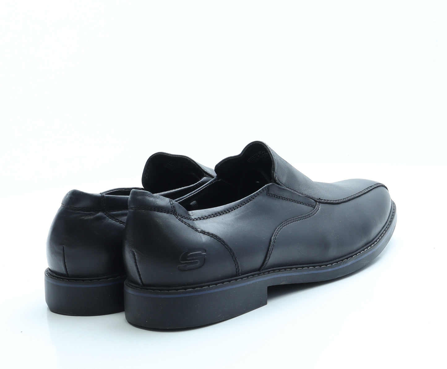 Skechers Mens Black Leather Loafer Casual UK 9 43