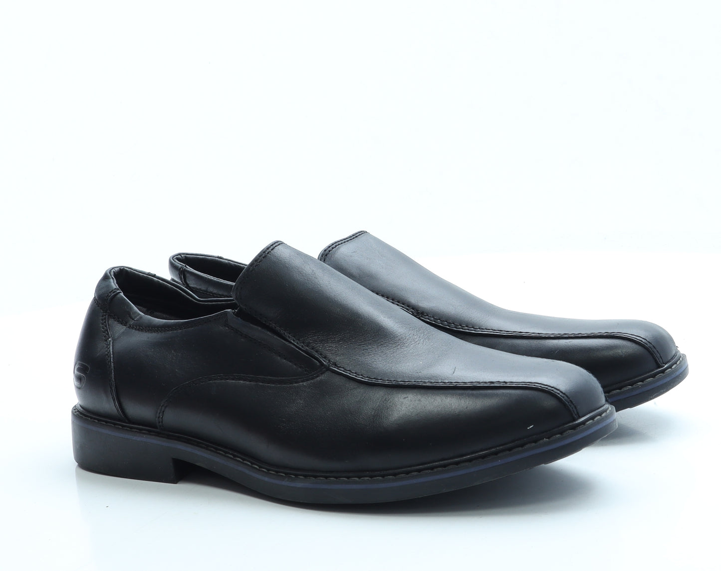 Skechers Mens Black Leather Loafer Casual UK 9 43