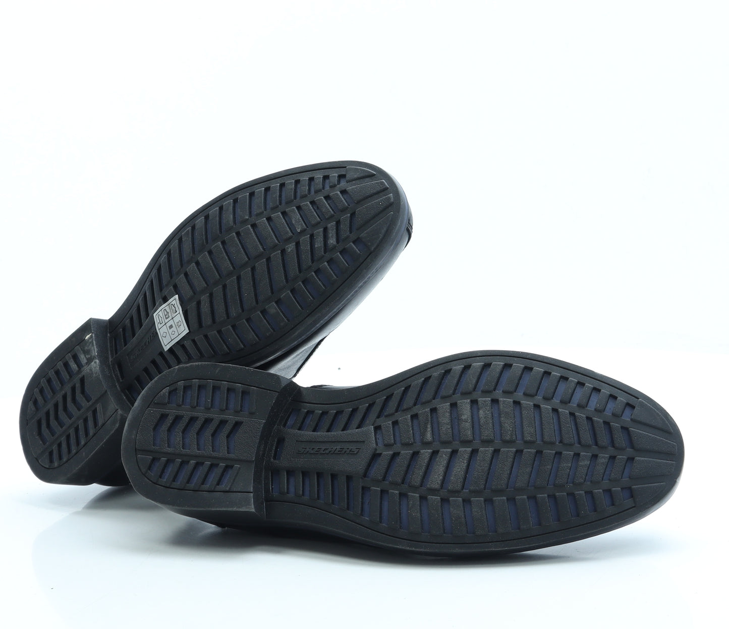 Skechers Mens Black Leather Loafer Casual UK 9 43