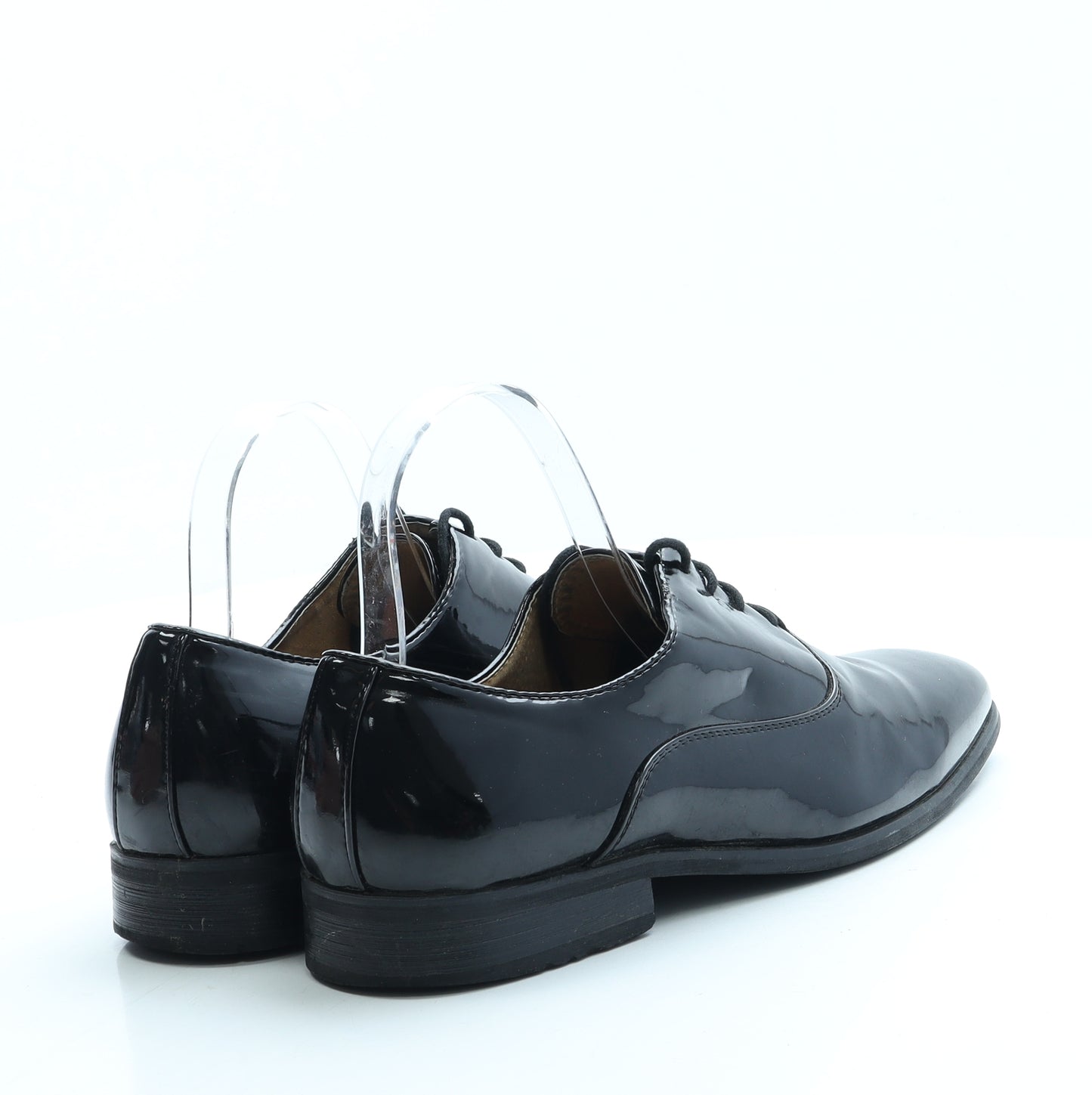 Goor Mens Black Patent Leather Oxford Dress UK 6