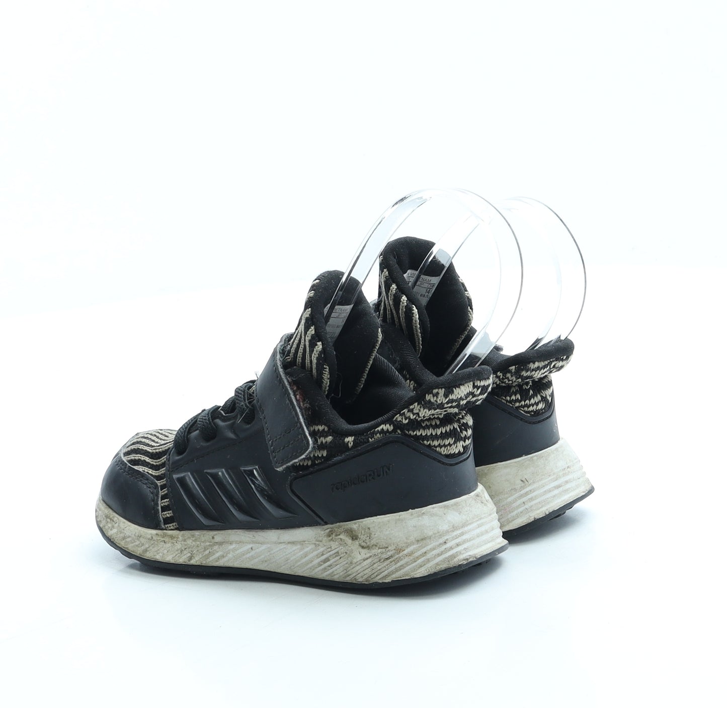 adidas Boys Black Polyester Trainer UK 7