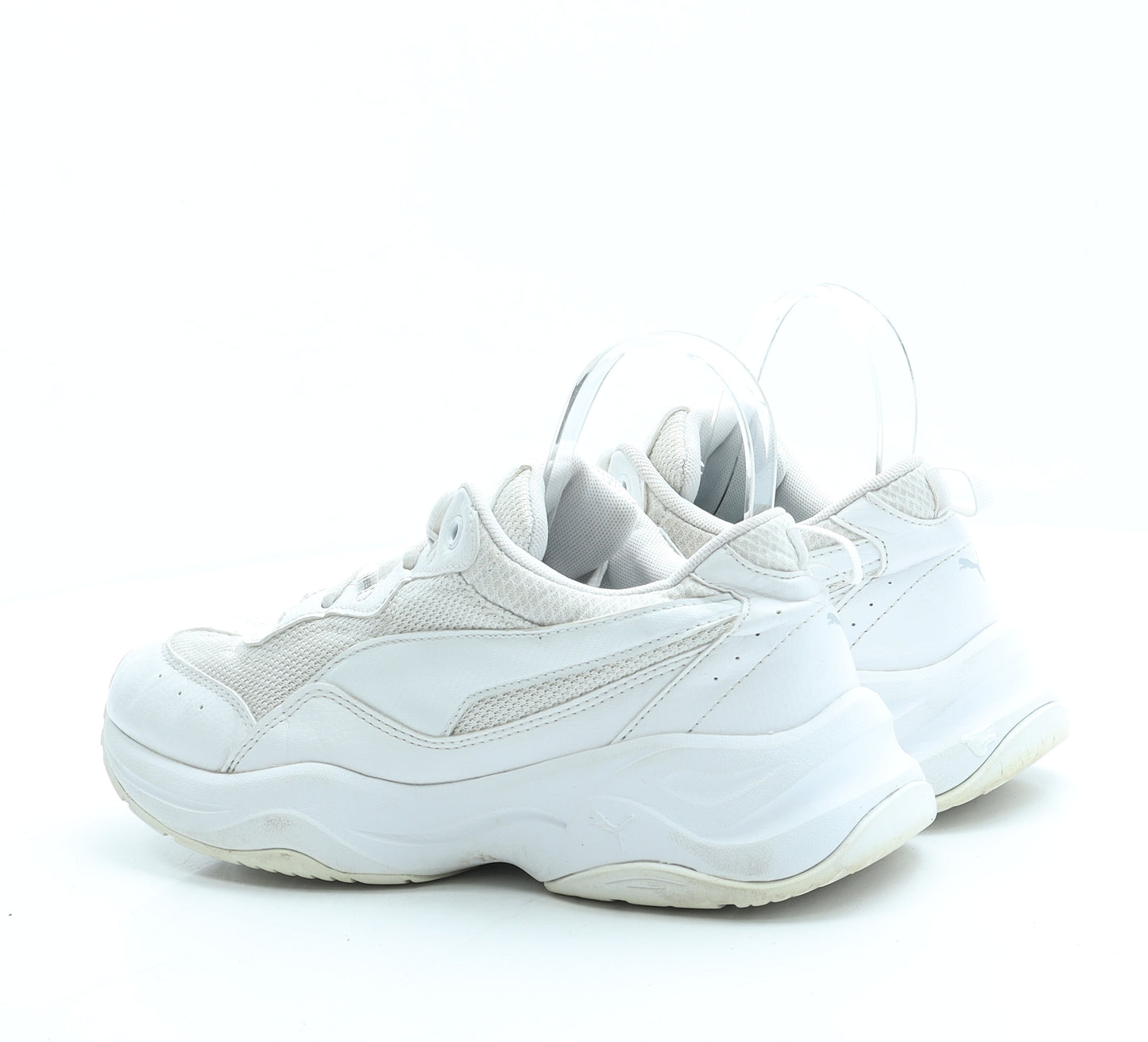 PUMA Womens White Polyester Trainer UK 7 40.5