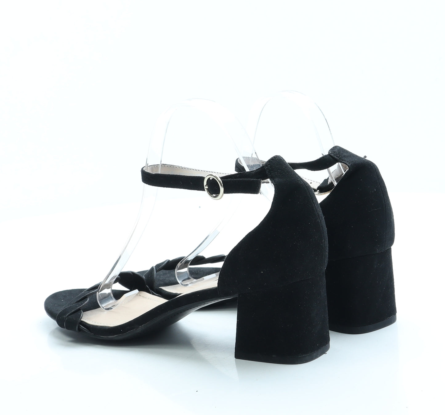 H&M Womens Black Suede Strappy Heel UK 8 41