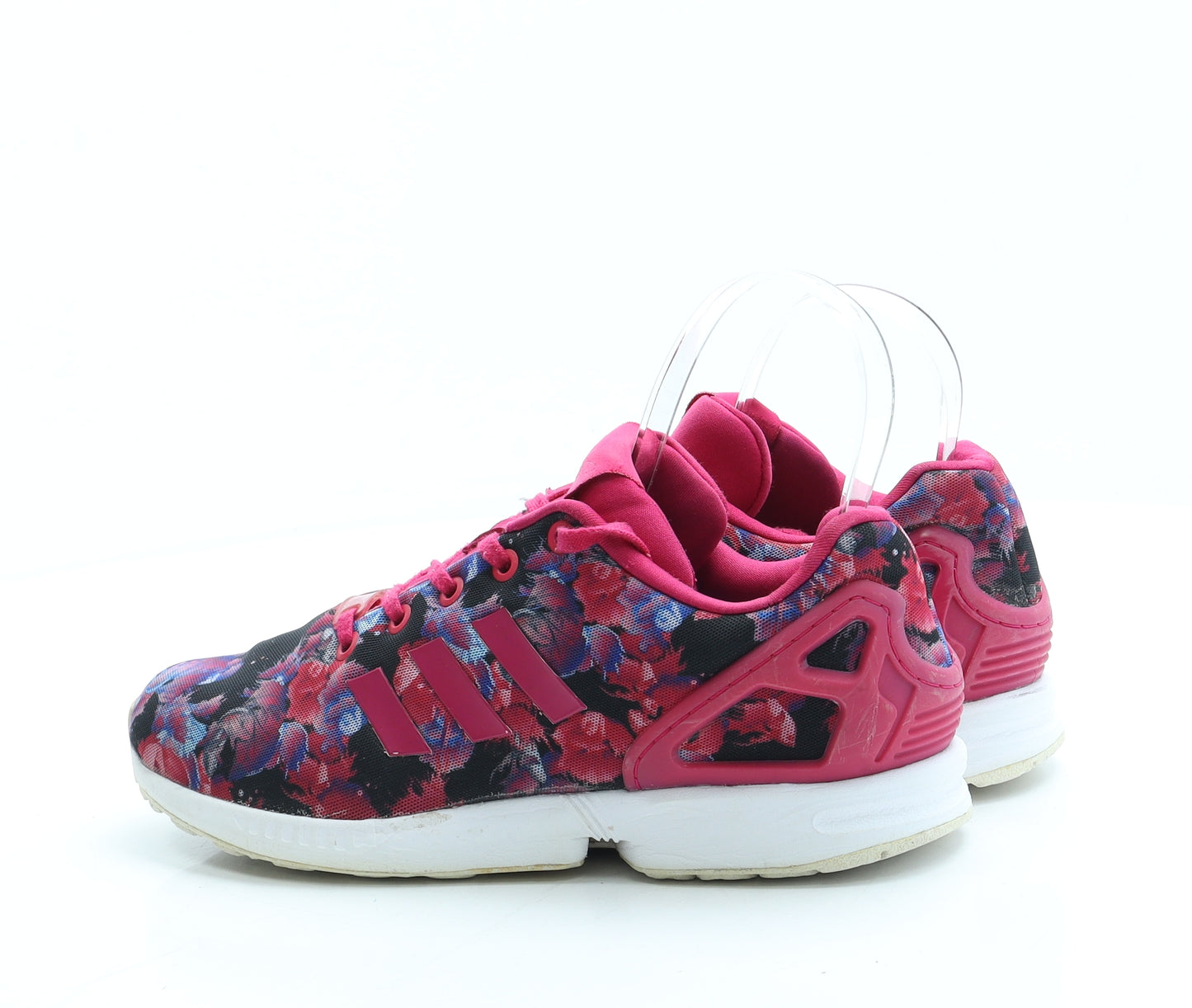 adidas Womens Pink Floral Polyester Trainer UK 6.5 40