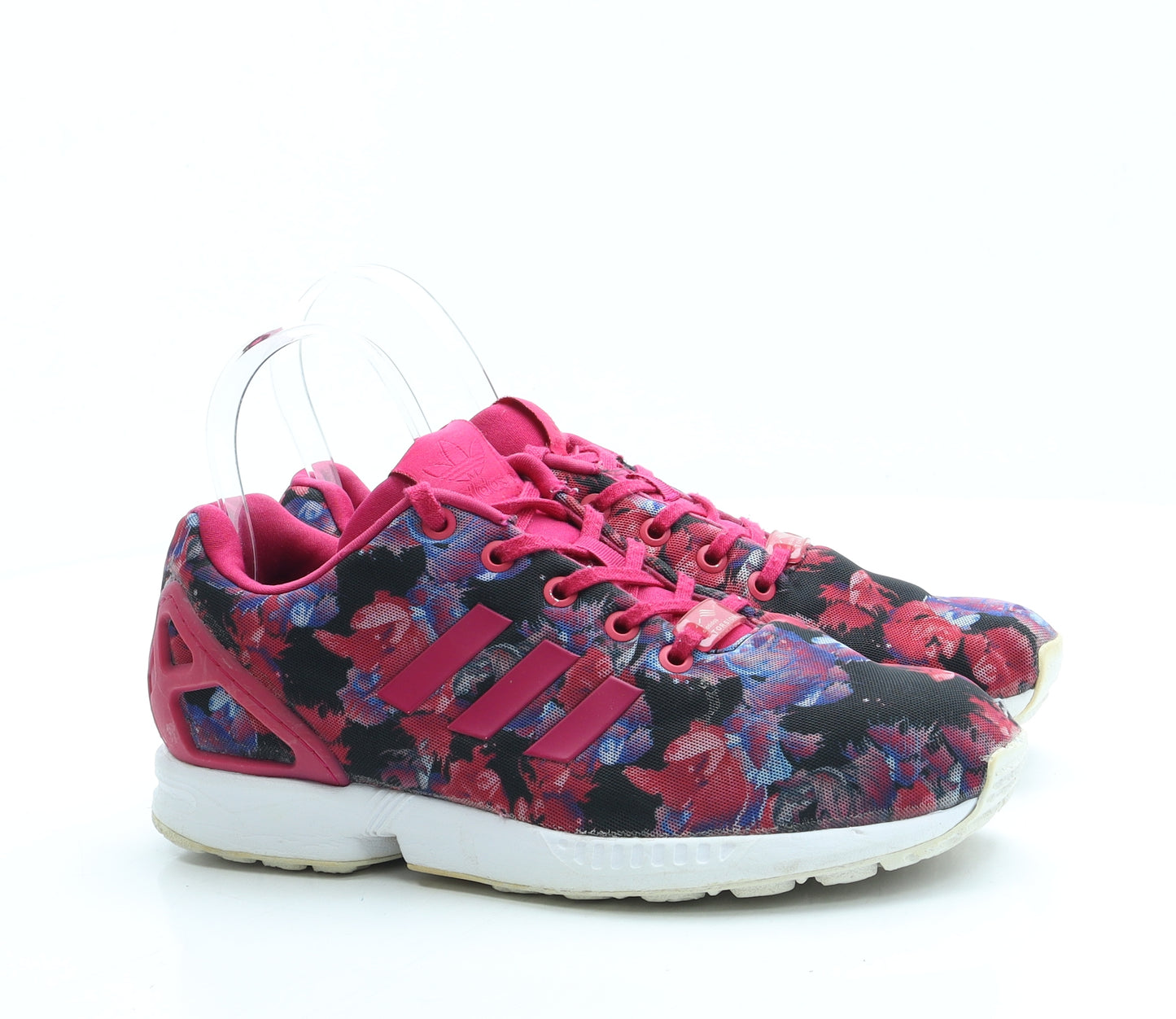 adidas Womens Pink Floral Polyester Trainer UK 6.5 40