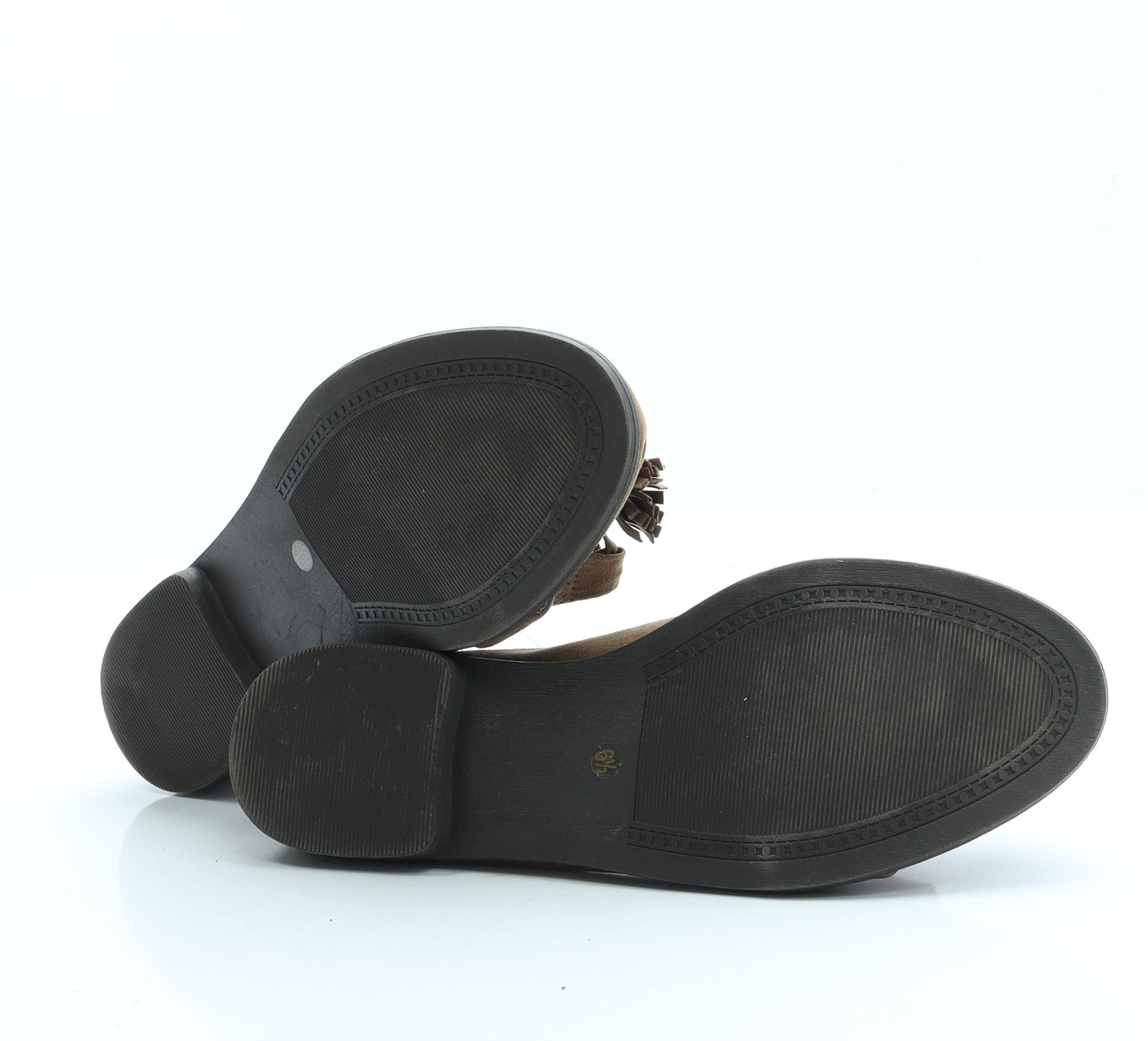 F&F Womens Brown Polyester Loafer Flat UK 6.5