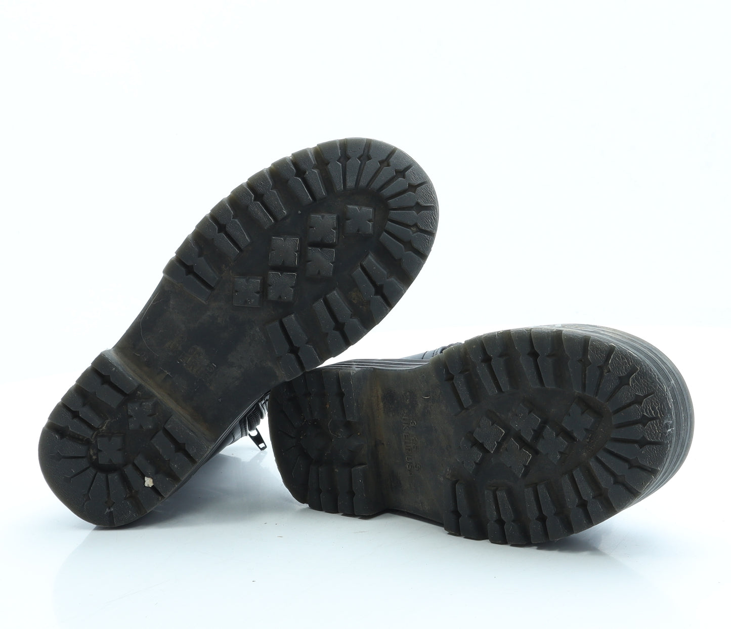 Primark Womens Black Leather Platform Boot UK 3 36 US 5