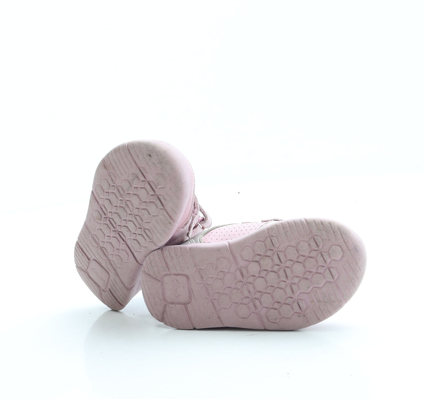 Clarks Girls Pink Leather Trainer UK 5.5 22