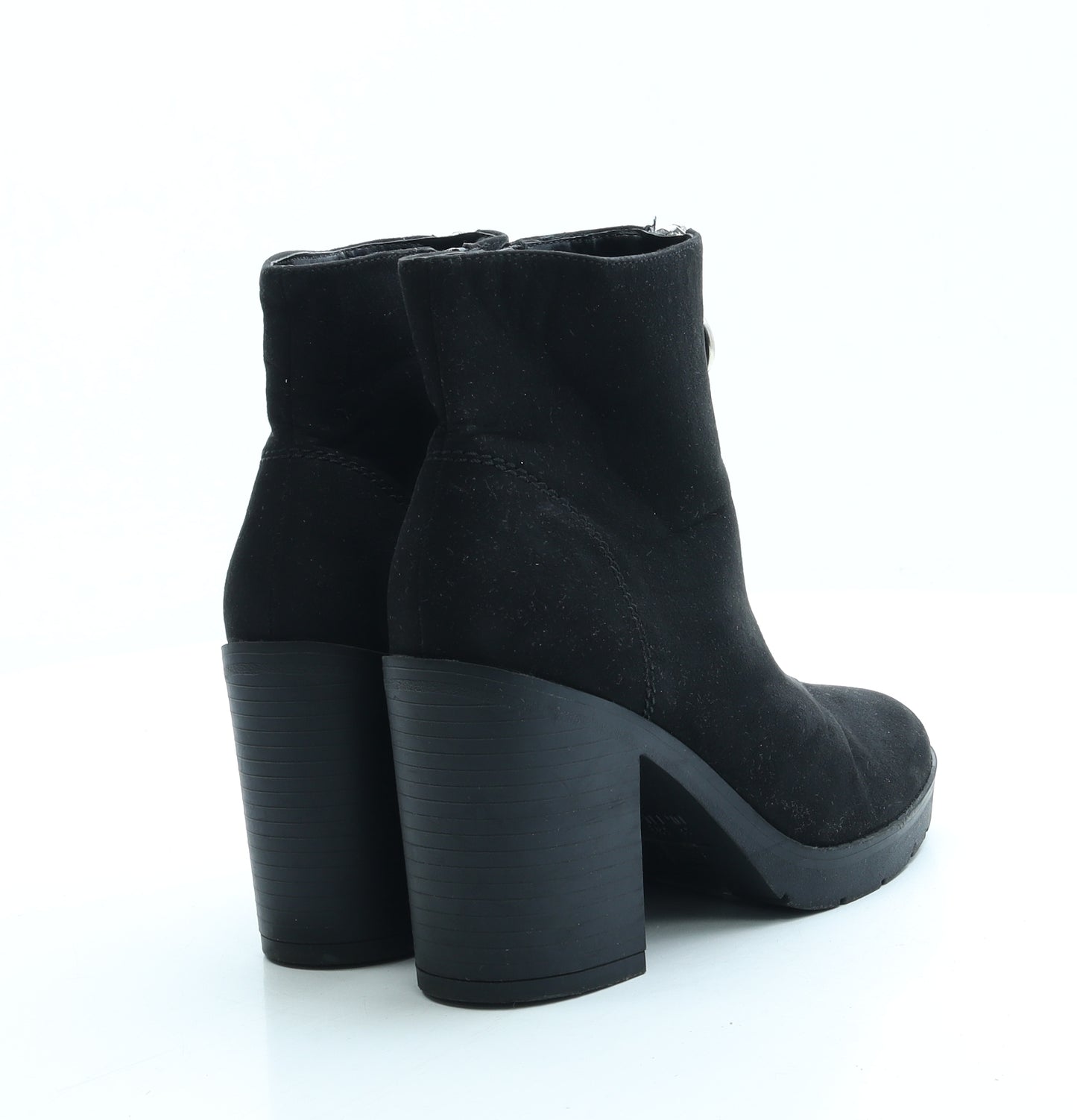 Primark Womens Black Suede Bootie Boot UK 3 36 US 5