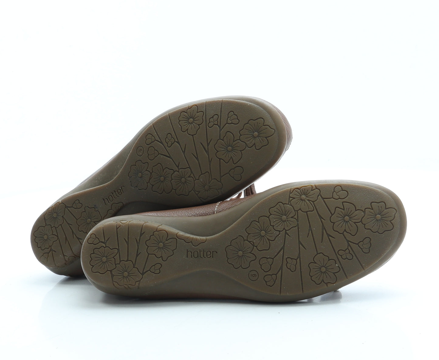 Hotter Womens Brown Leather Loafer Flat UK 6