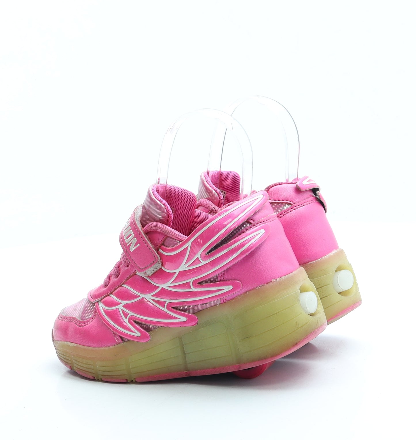 Fashion Girls Pink Polyester Trainer UK 12 30 - Wings