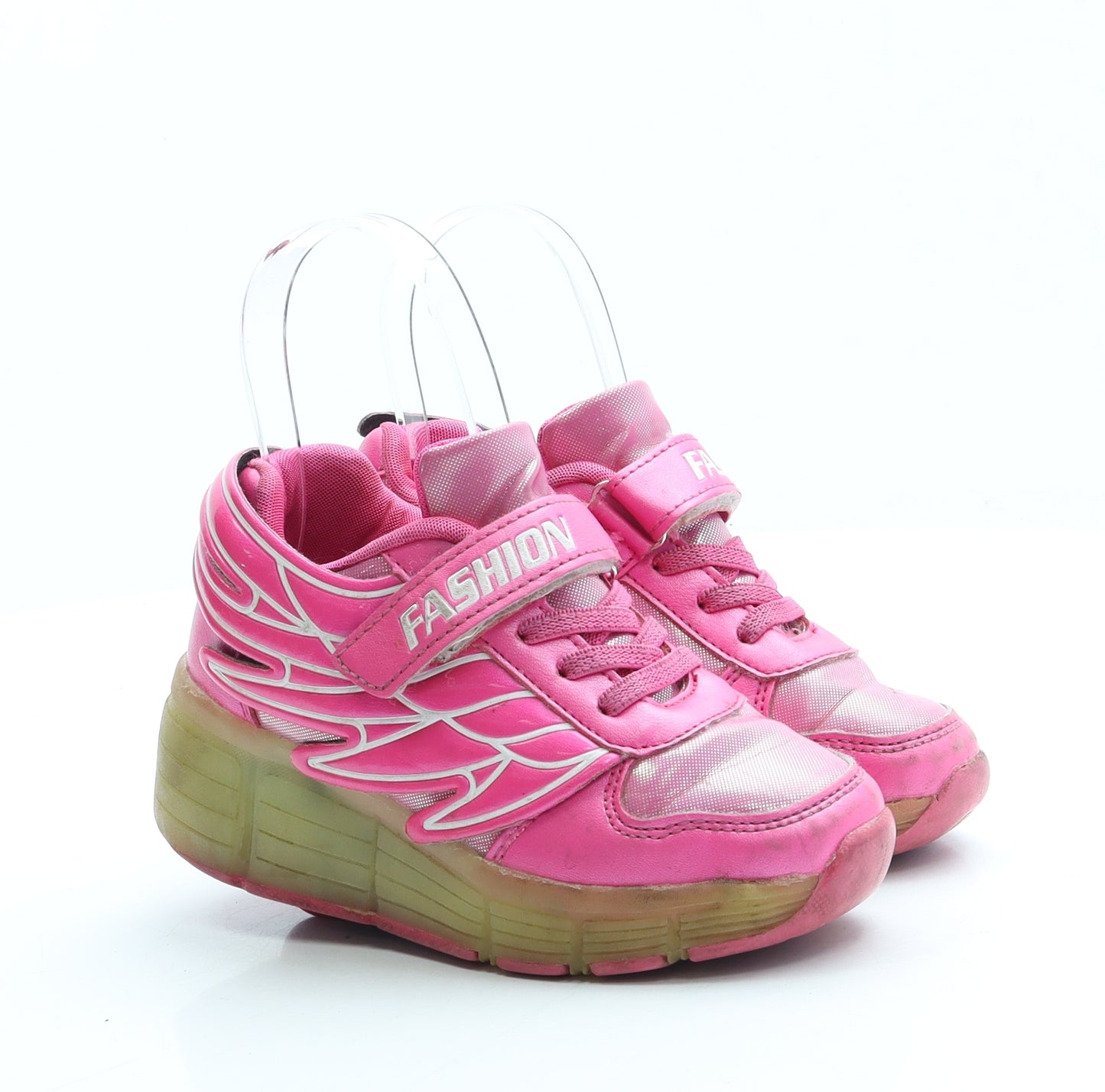 Fashion Girls Pink Polyester Trainer UK 12 30 - Wings