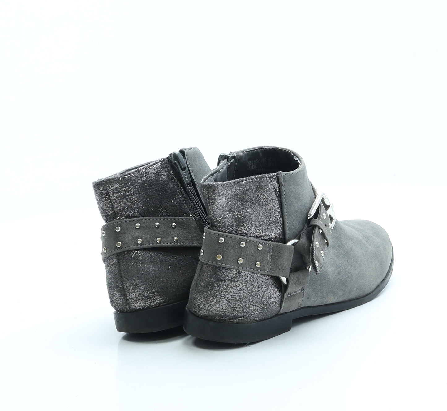 Preworn Girls Grey Polyester Chelsea Boot UK 1