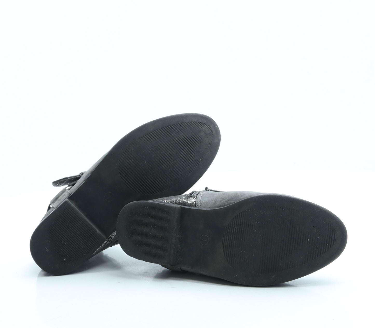 Preworn Girls Grey Polyester Chelsea Boot UK 1