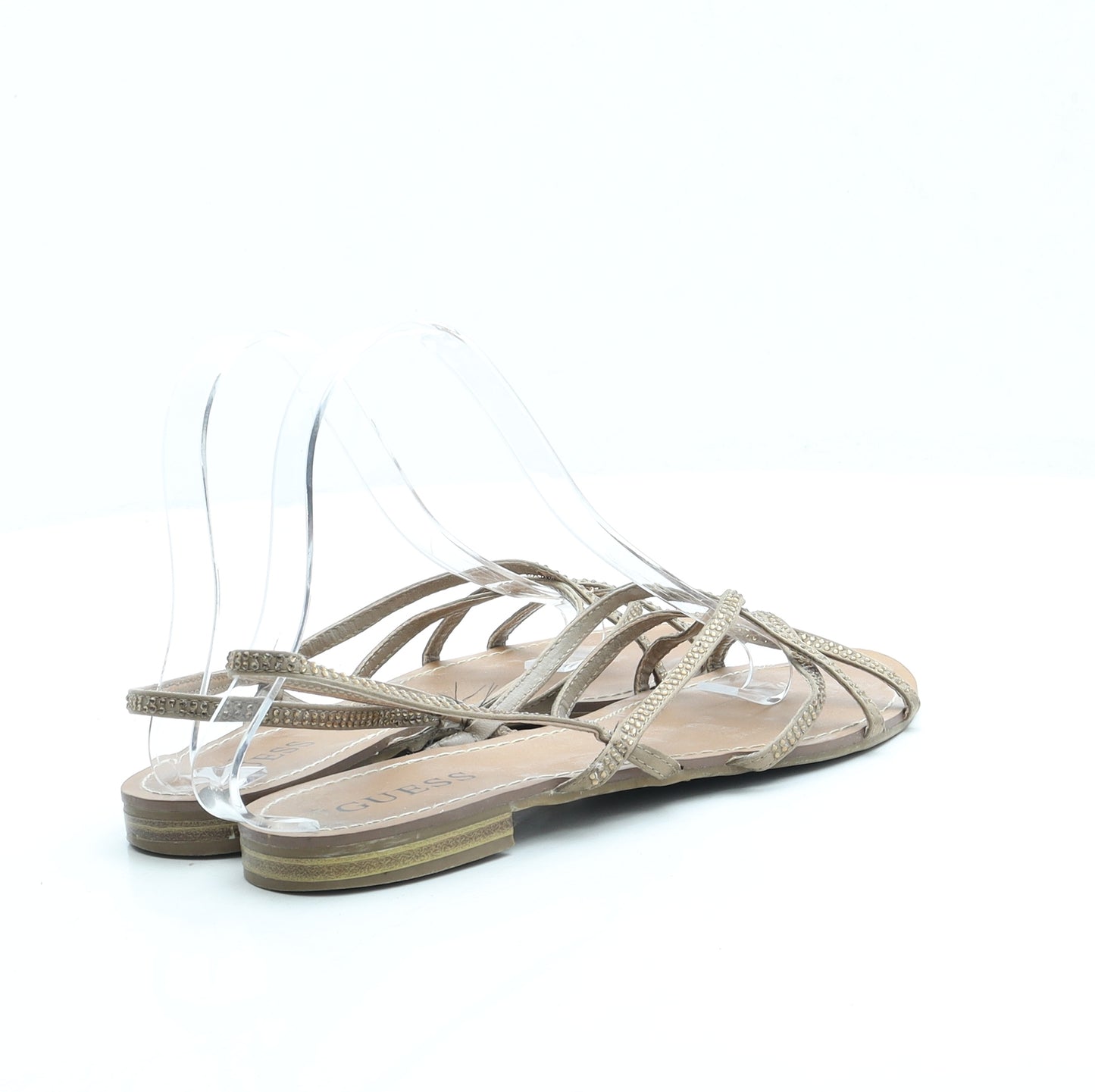 GUESS Womens Brown Polyester Slingback Sandal UK 5.5 US 7.5