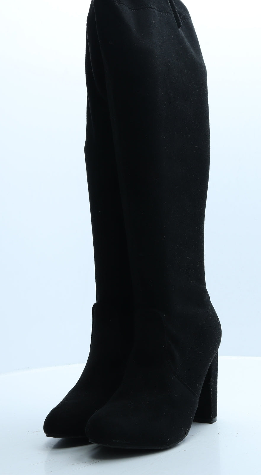 No Doubt Womens Black Faux Suede Slip On Boot UK 6 39