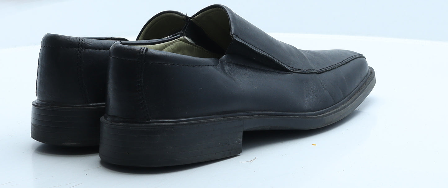 Easyflex Mens Black Faux Leather Loafer Casual UK 10