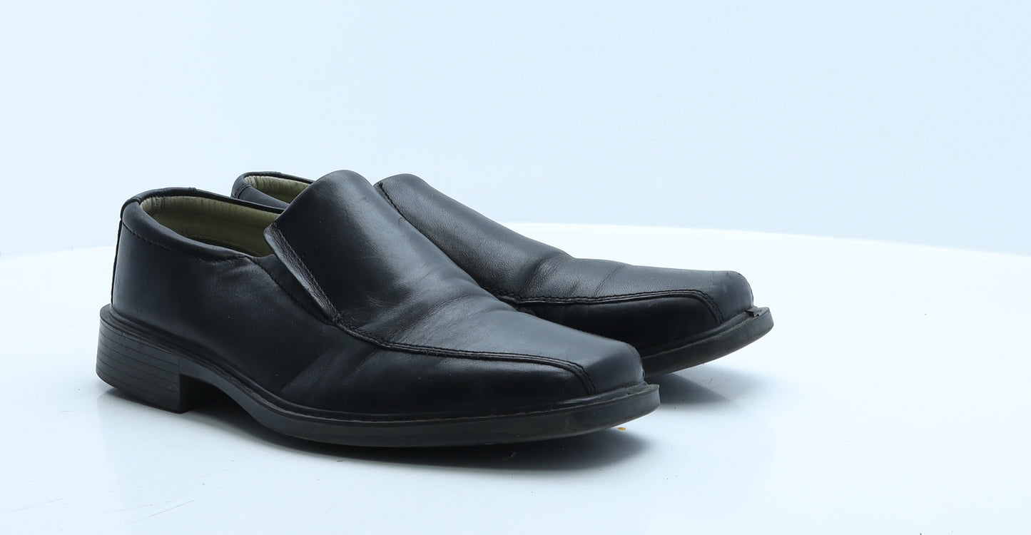 Easyflex Mens Black Faux Leather Loafer Casual UK 10