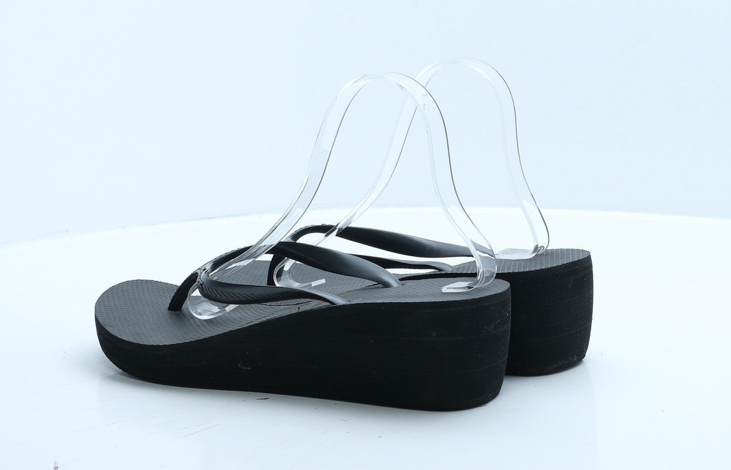 Havaianas Womens Black Rubber Thong Sandal UK 7 41