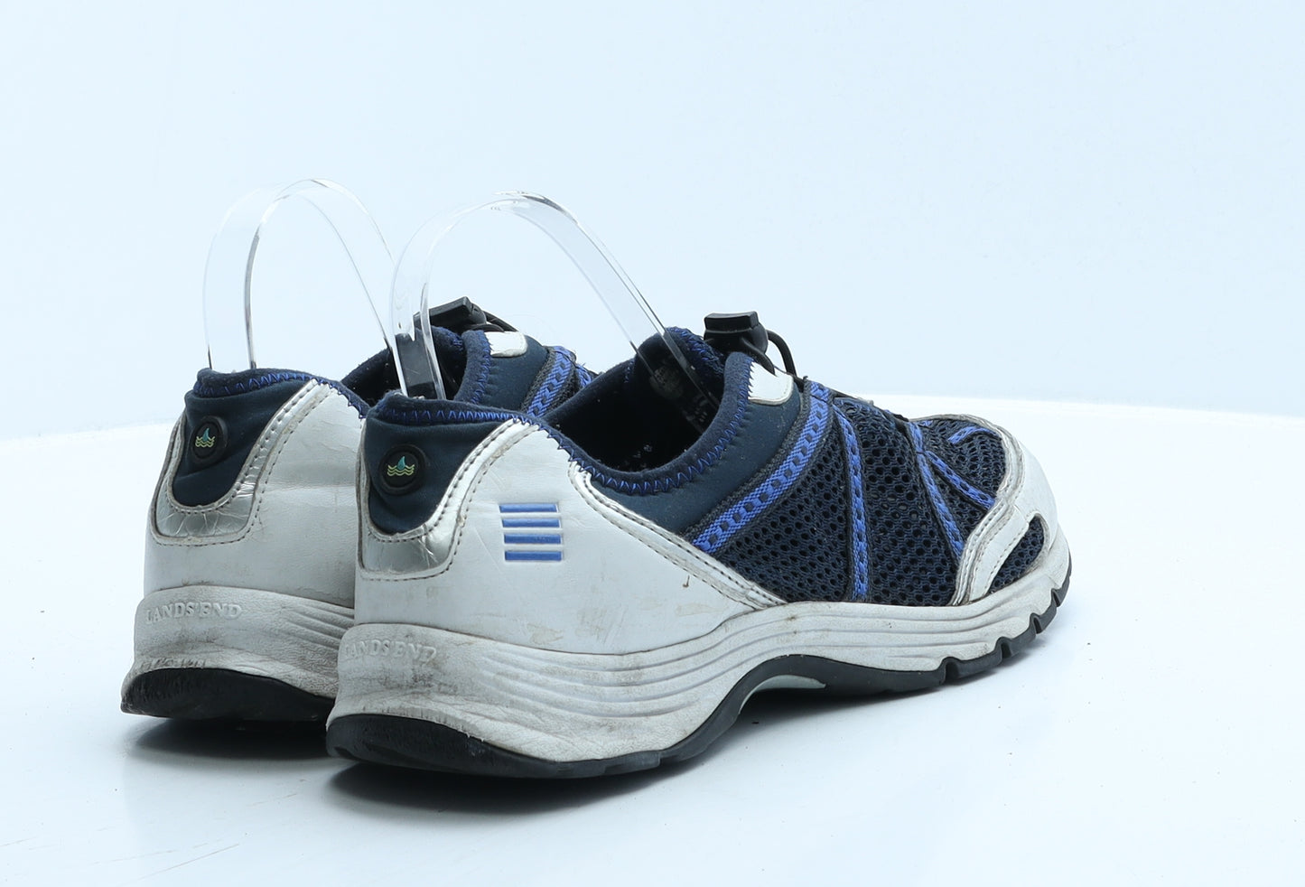 Lands' End Mens Blue Colourblock Polyester Trainer UK 9