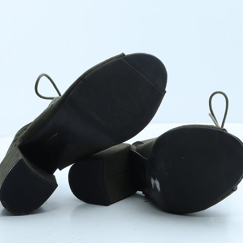 Primark Womens Green Geometric Polyamide Gladiator Heel UK 5 38