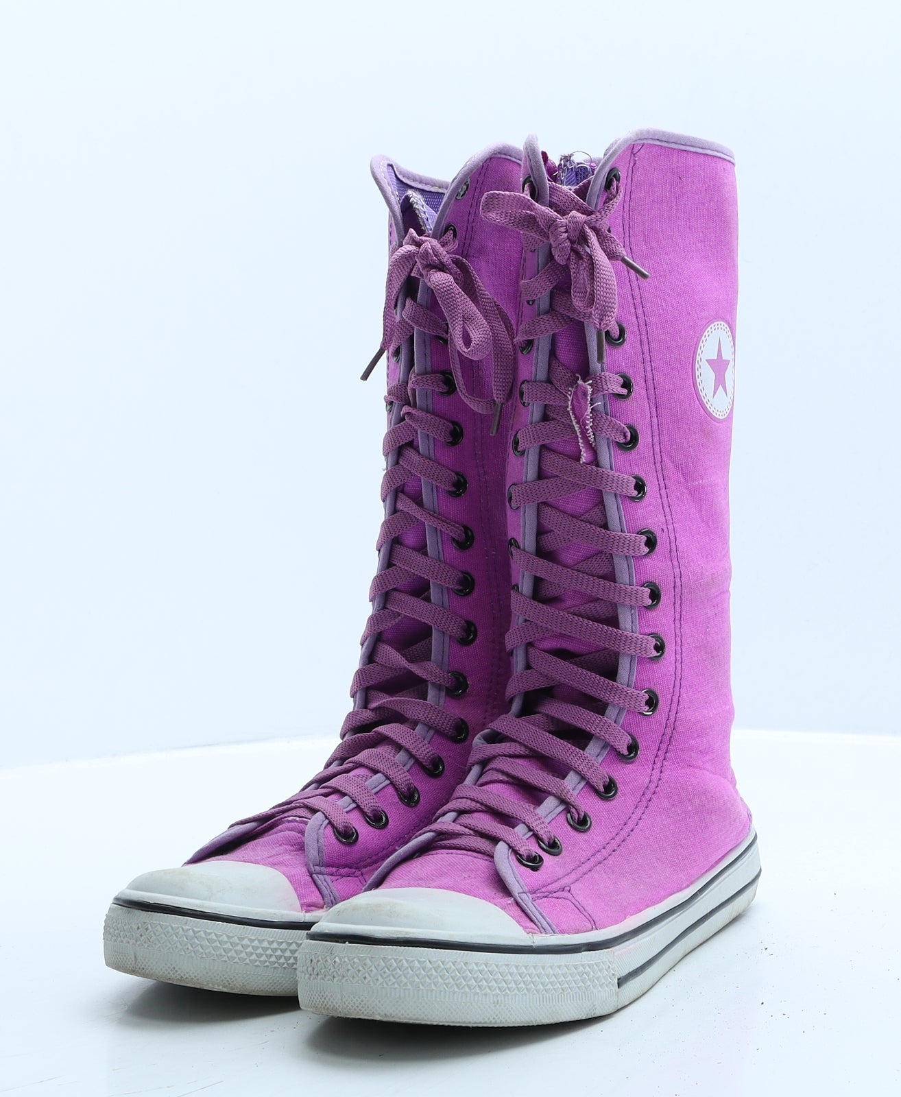 Converse Girls Pink Polyester Trainer Boot UK 4 37