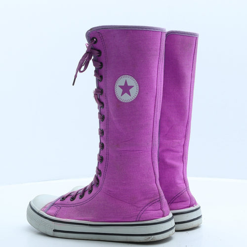 Converse Girls Pink Polyester Trainer Boot UK 4 37