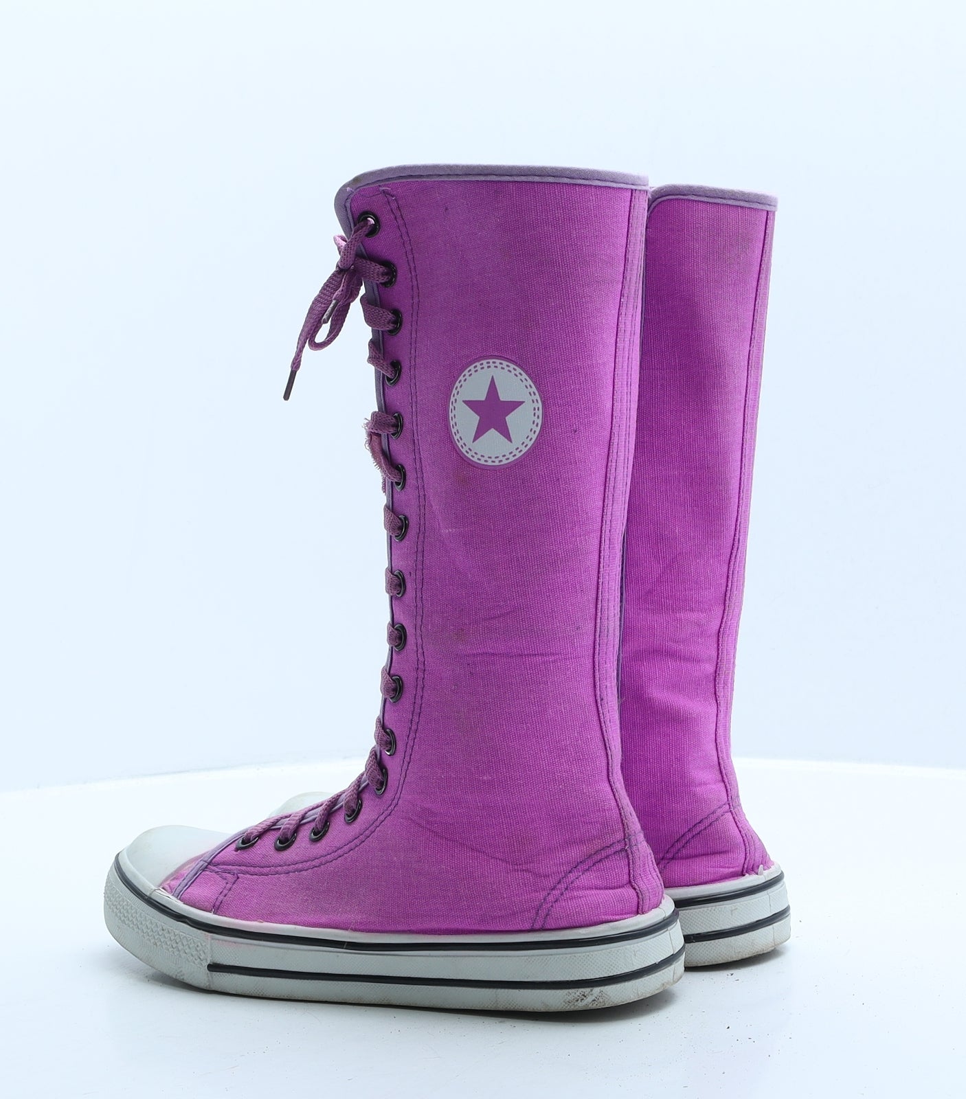 Converse Girls Pink Polyester Trainer Boot UK 4 37