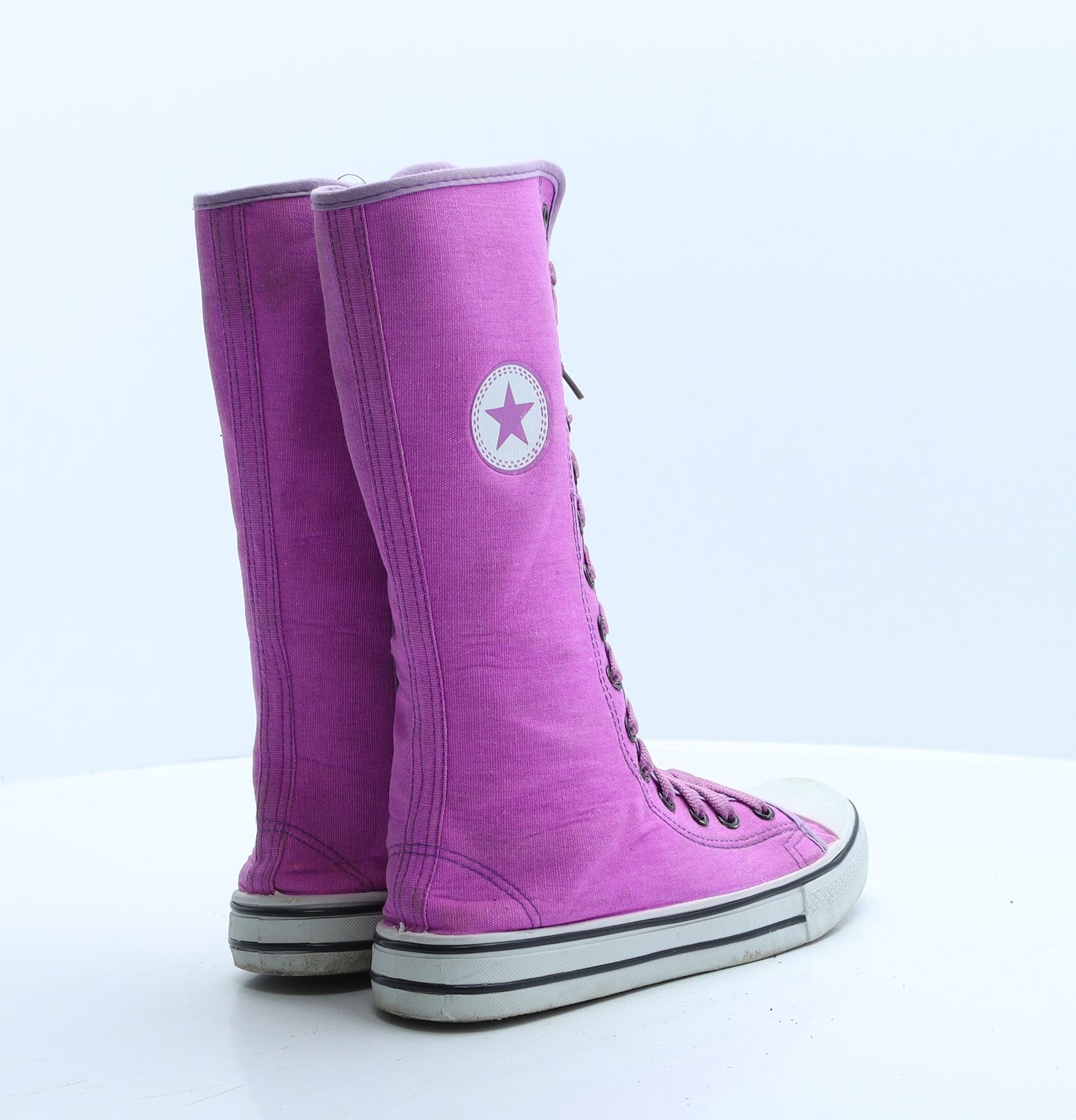 Converse Girls Pink Polyester Trainer Boot UK 4 37