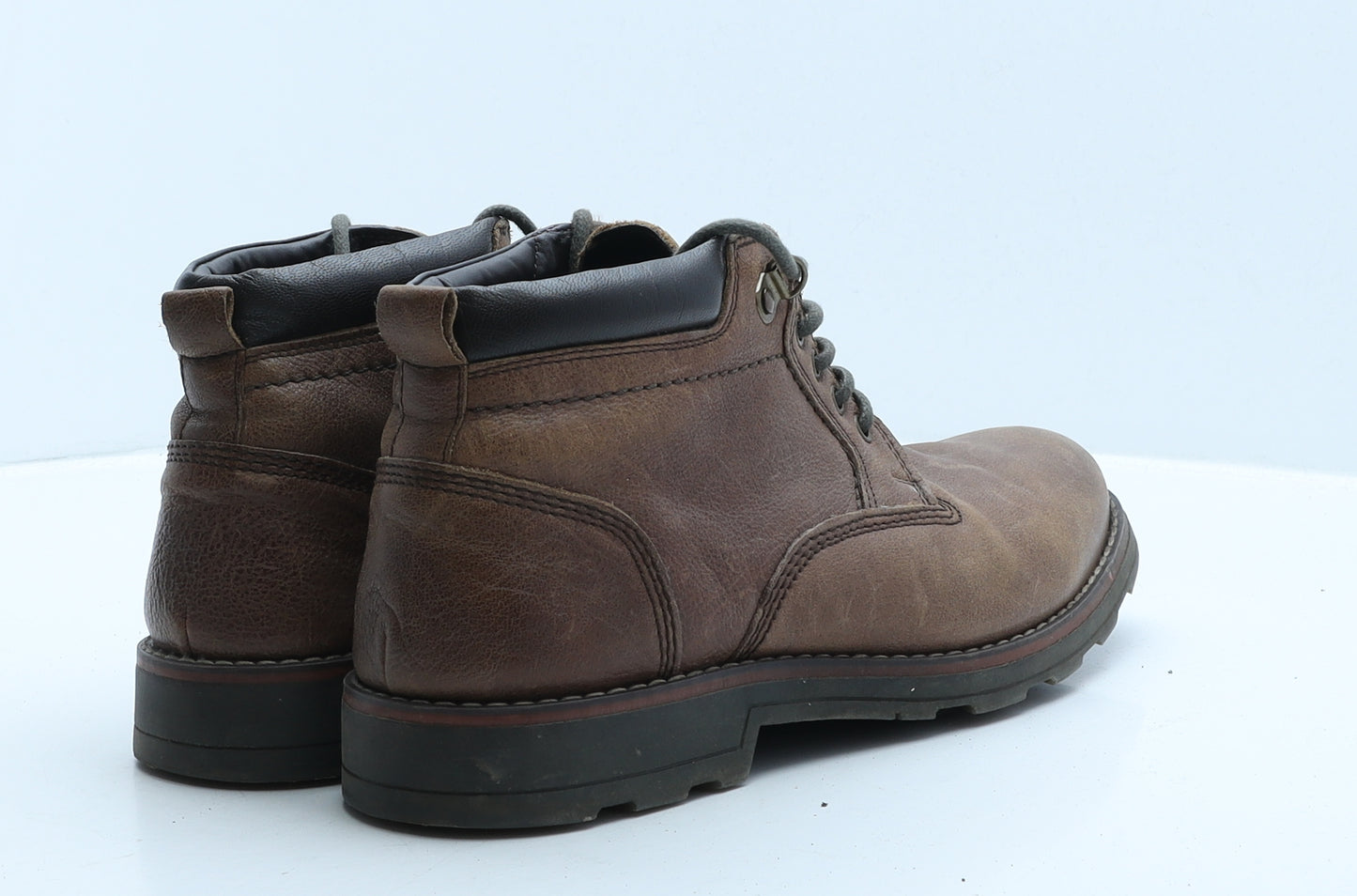 NEXT Mens Brown Faux Leather Combat Boot UK 9 43