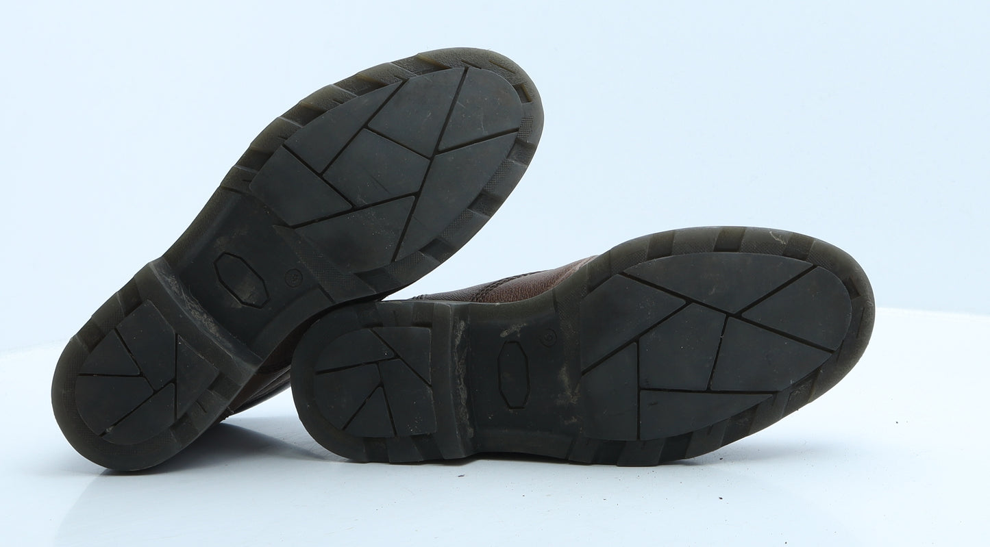 NEXT Mens Brown Faux Leather Combat Boot UK 9 43