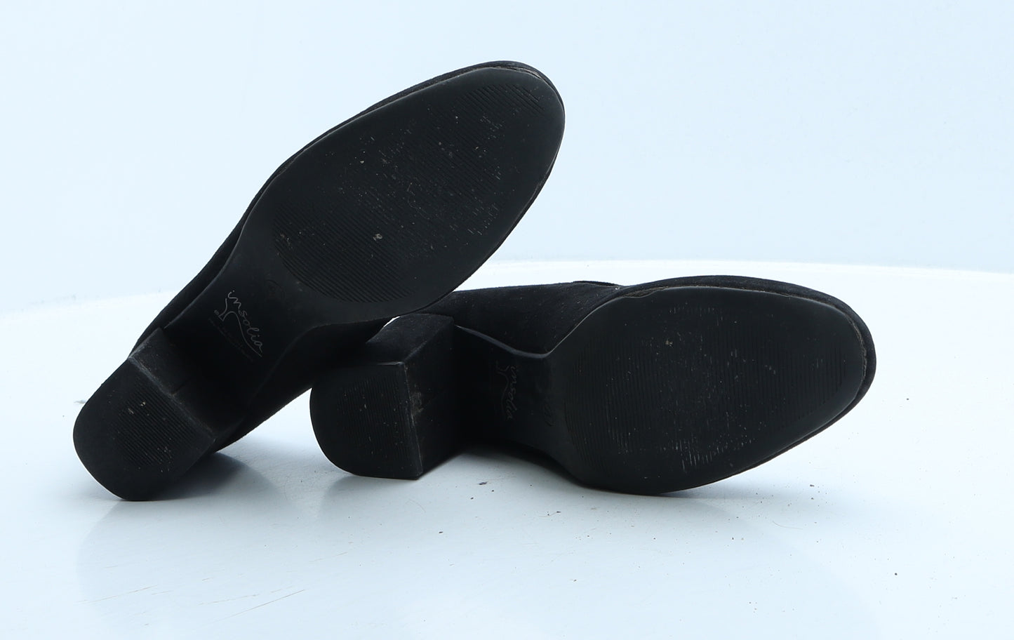 Marks and Spencer Womens Black Faux Suede Court Heel UK 4