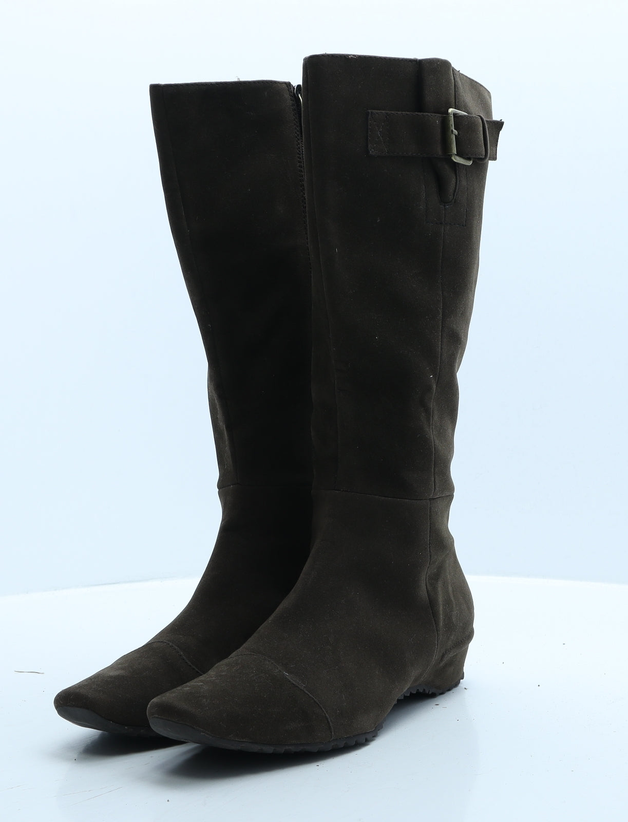 Oln. Womens Brown Faux Leather Slip On Boot UK 6 39