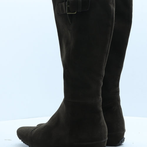 Oln. Womens Brown Faux Leather Slip On Boot UK 6 39