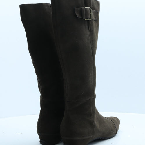 Oln. Womens Brown Faux Leather Slip On Boot UK 6 39