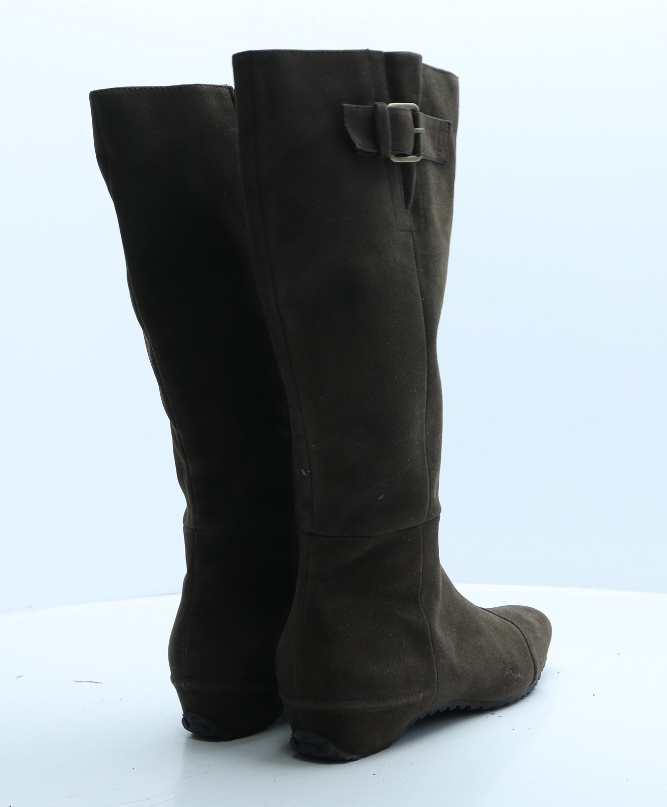 Oln. Womens Brown Faux Leather Slip On Boot UK 6 39