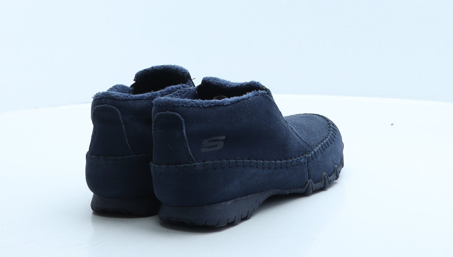 Skechers Womens Blue Polyester Loafer Flat UK 3 36
