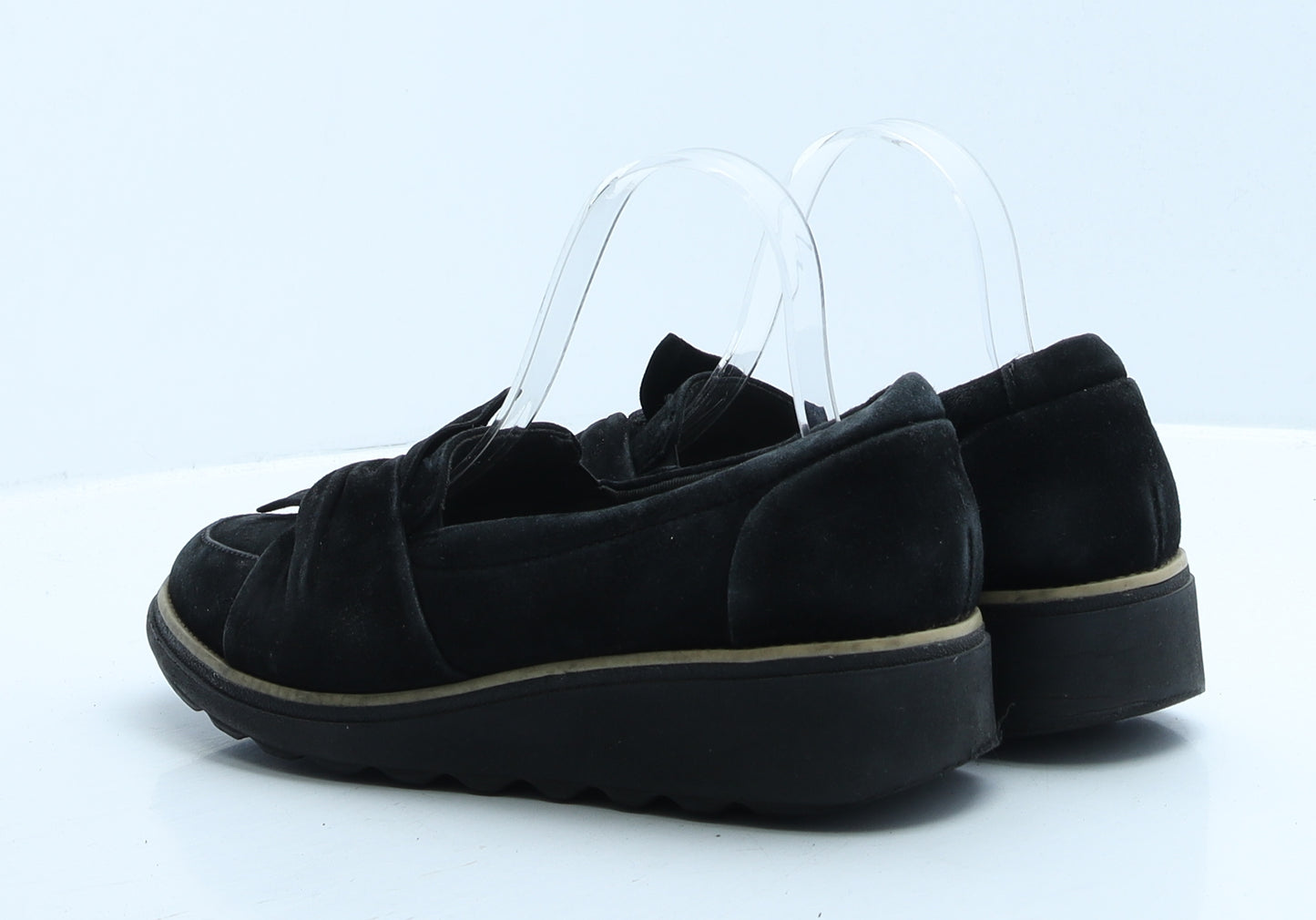 Clarks Womens Black Polyester Loafer Casual UK 6 39.5