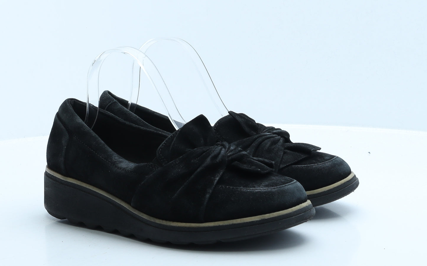 Clarks Womens Black Polyester Loafer Casual UK 6 39.5