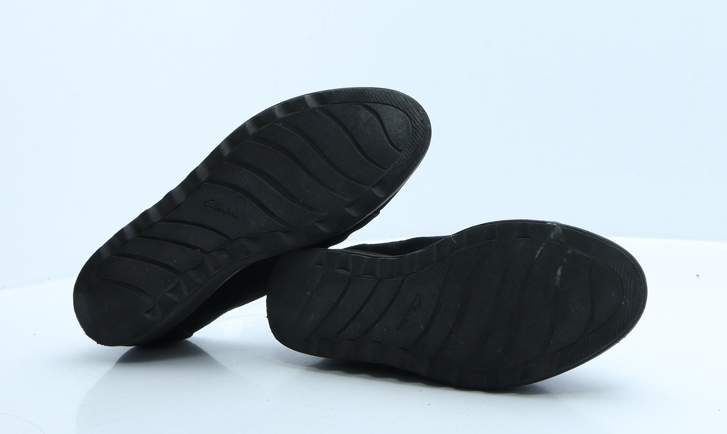 Clarks Womens Black Polyester Loafer Casual UK 6 39.5