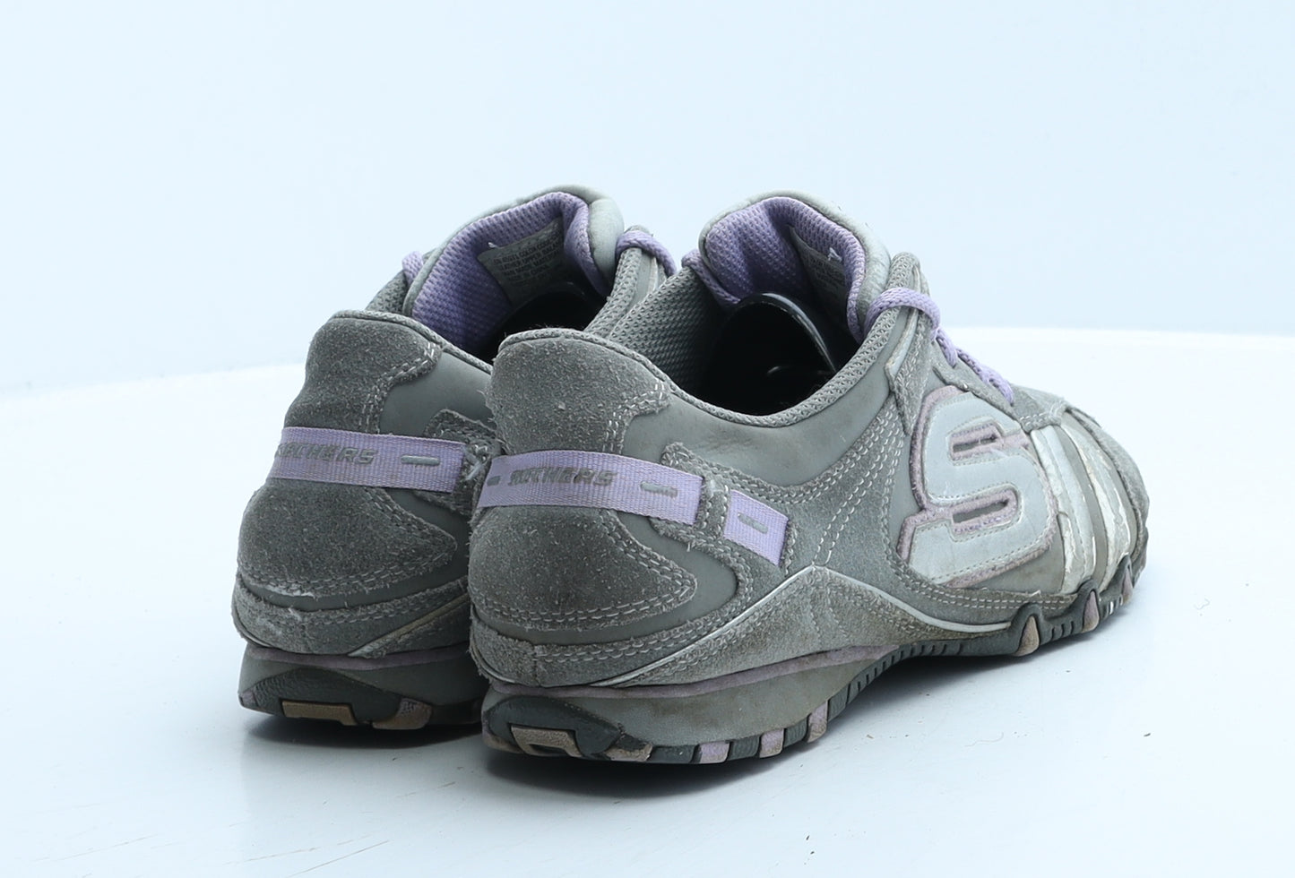Skechers Womens Grey Colourblock Polyester Trainer UK 5 38