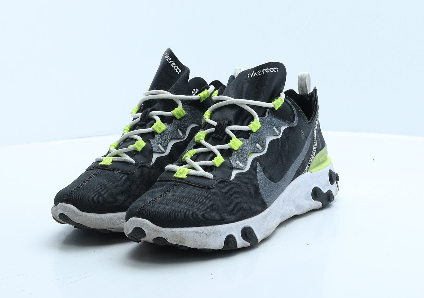 Nike Womens Black Colourblock Polyester Trainer UK 5 38.5 - Nike React