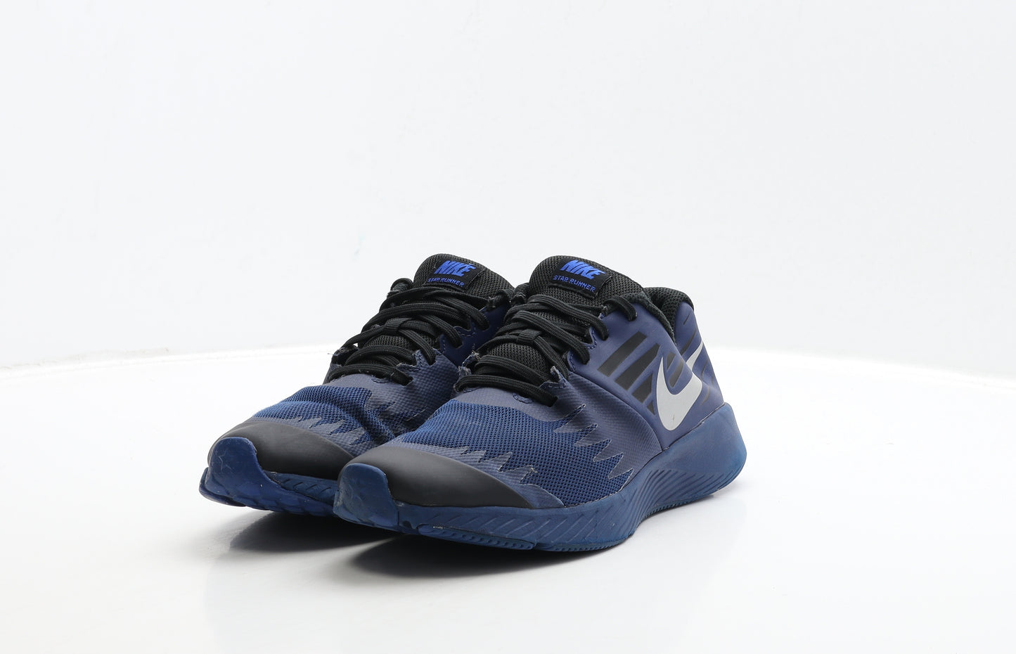 Nike Boys Blue Polyester Trainer UK 5 38 - Star Runner