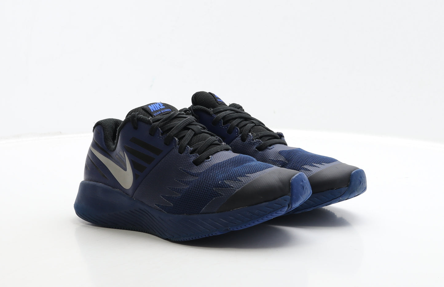 Nike Boys Blue Polyester Trainer UK 5 38 - Star Runner