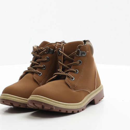 Pep&Co Boys Brown Leather Bootie Boot UK 9 27