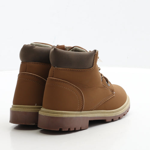 Pep&Co Boys Brown Leather Bootie Boot UK 9 27