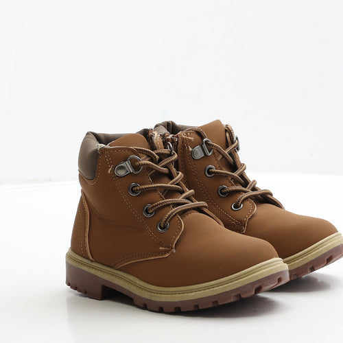 Pep&Co Boys Brown Leather Bootie Boot UK 9 27