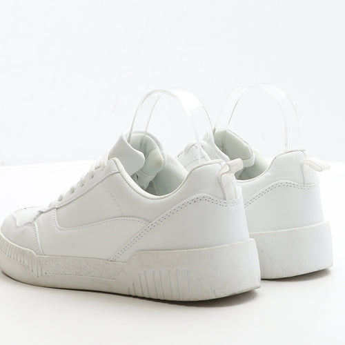 Primark Womens White Polyester Trainer UK 4 37